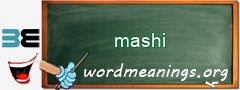 WordMeaning blackboard for mashi